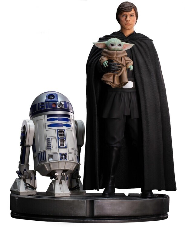 FS Holding Figurka Iron Studios Star Wars: The Mandalorian - Luke Skywalker, R2-D2, Grogu, 42 cm