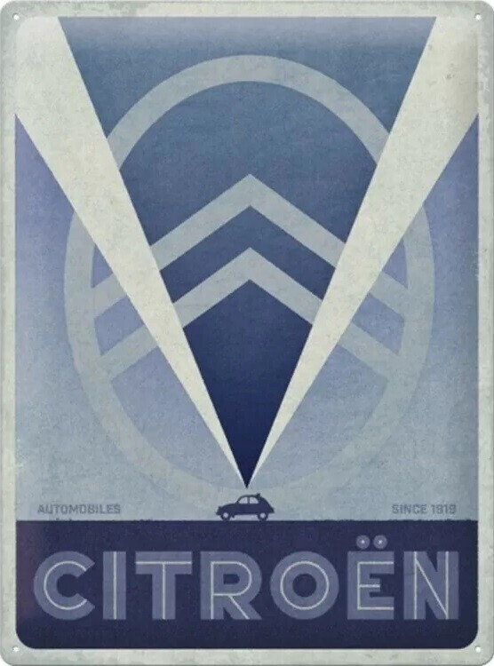 Postershop Plechová cedule Citroen 2CV Logo, 30 x 40 cm