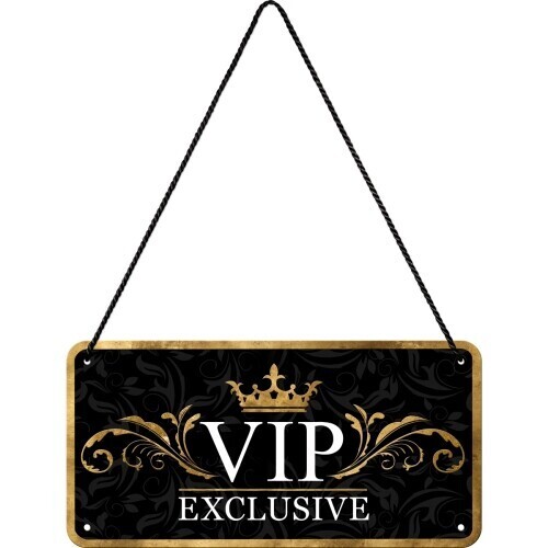 Postershop Plechová cedule VIP Exclusive, 20 x 10 cm