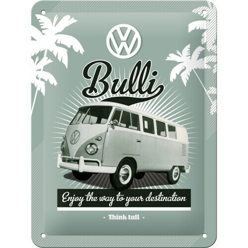 Postershop Plechová cedule Volkswagen VW Bulli, 15 x 20 cm
