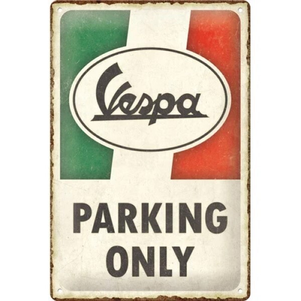 Nekupto Plechová cedule Vespa - Parking Only Italian, 20 x 30 cm