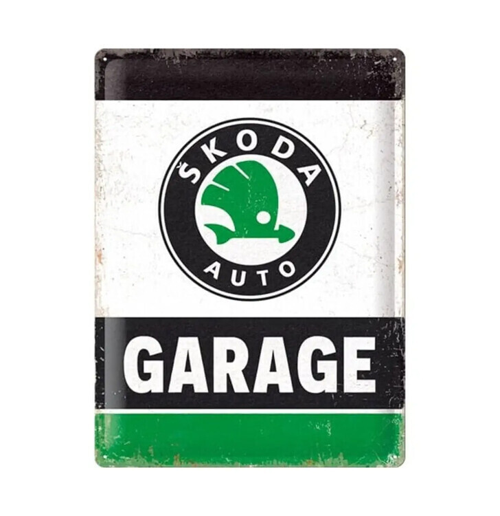 Nekupto Plechová cedule Škoda - Garage, 30 x 40 cm