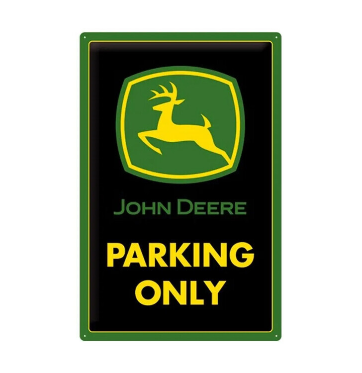Nekupto Plechová cedule John Deere - Parking Only, 40 x 60 cm