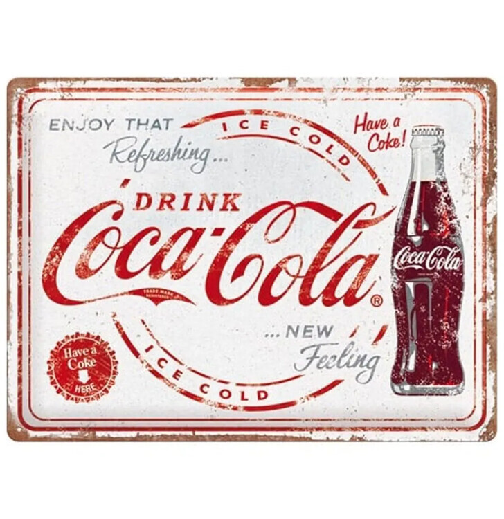 Nekupto Plechová cedule Coca Cola, 40 x 30 cm