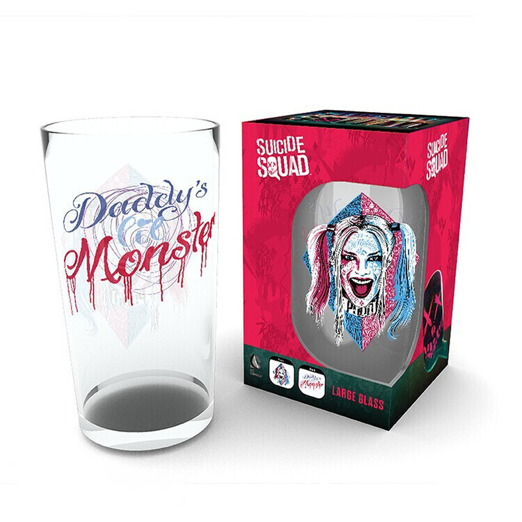 ABY STYLE Sklenice Suicide Squad - Harley Quinn Face, 0,4 l