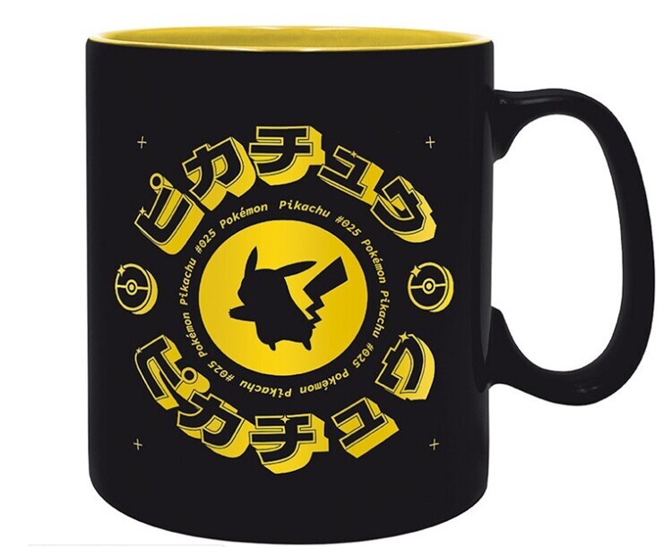 ABY STYLE Hrnek Pokemon - Pikachu Black Icon, 0,46 l
