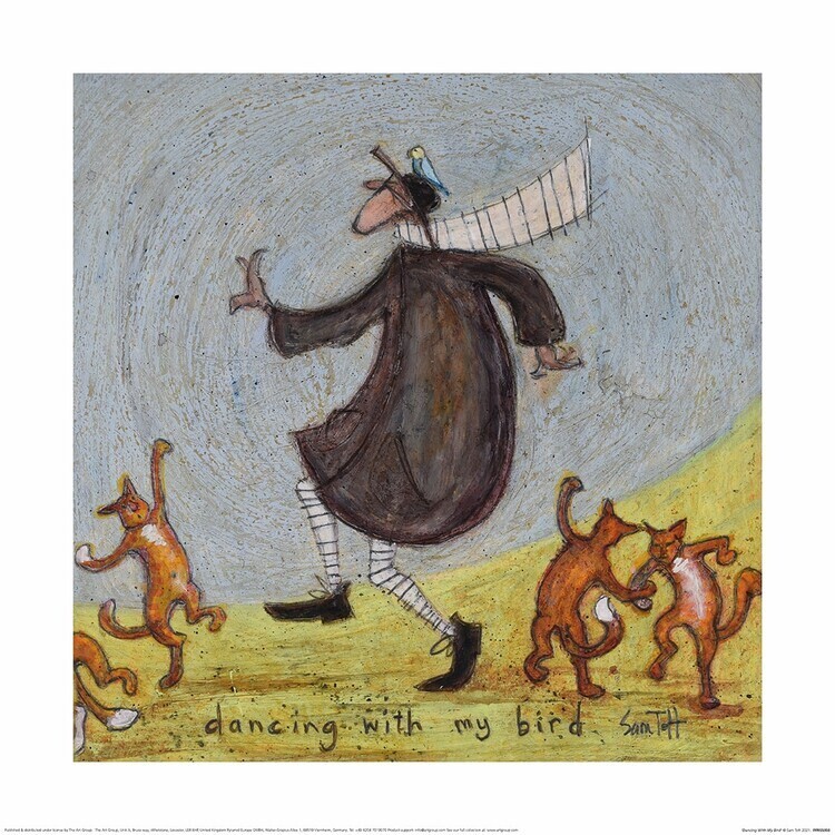 PYRAMID Umělecký tisk Sam Toft - Dancing With My Bird, 40 × 40 cm