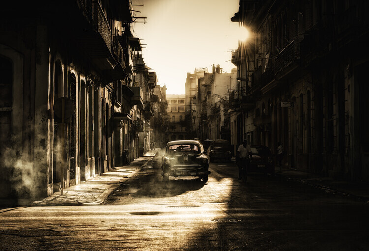 Baris Akpinar Plakát, Obraz - Mystic morning in Havana..., Baris Akpinar, 40 × 26.7 cm