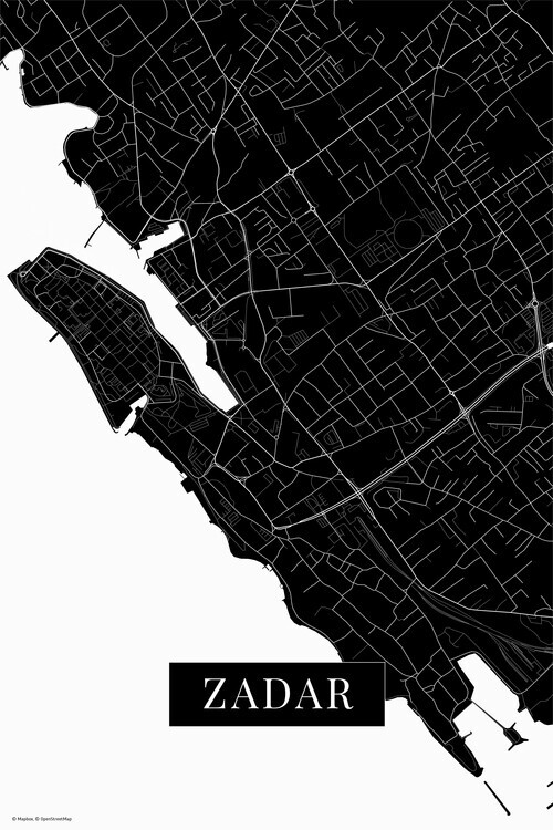 Europosters Plakát, Obraz - Zadar black, 26.7 × 40 cm