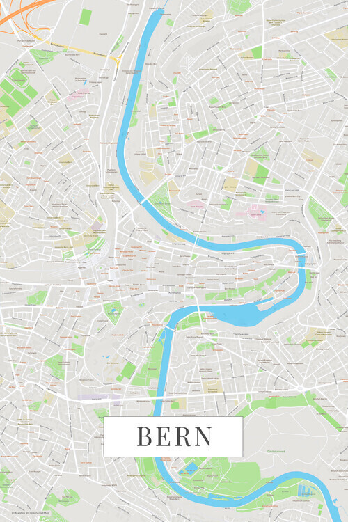 Europosters Plakát, Obraz - Bern color, 26.7 × 40 cm