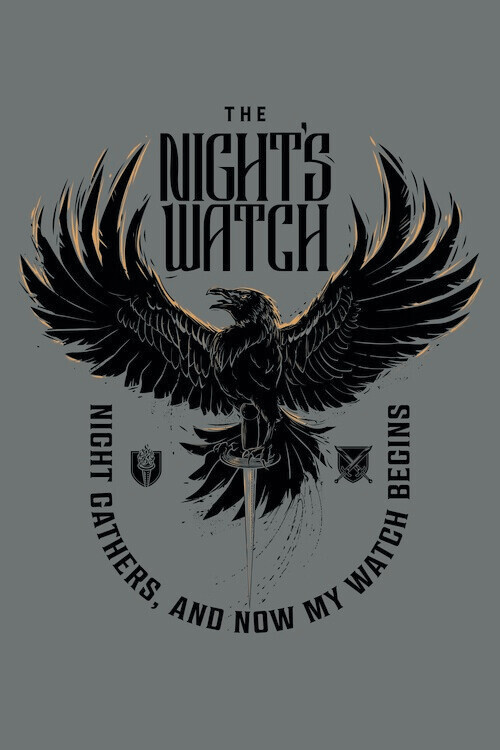 Europosters Plakát, Obraz - Hra o Trůny - The Night's Watch, 26.7 × 40 cm