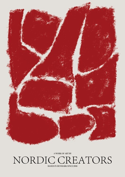 Nordic Creators Plakát, Obraz - Things fall apart - Red, Nordic Creators, 30 × 40 cm