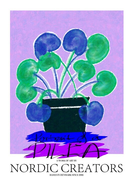 Nordic Creators Plakát, Obraz - Portait of a Pilea, Nordic Creators, 30 × 40 cm
