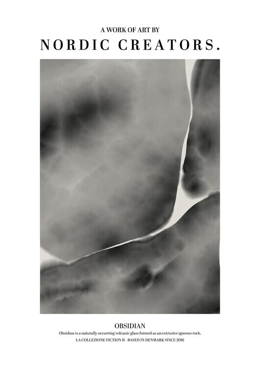 Nordic Creators Plakát, Obraz - Obsidian, Nordic Creators, 30 × 40 cm