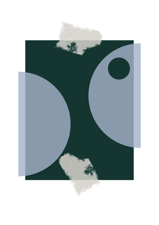 Nordic Creators Plakát, Obraz - Blue & Green, Nordic Creators, 30 × 40 cm