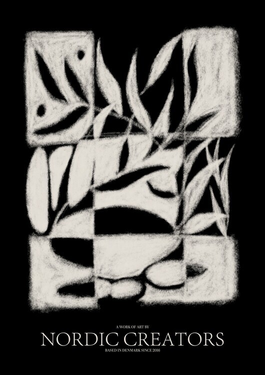 Nordic Creators Plakát, Obraz - Black Pattern, Nordic Creators, 30 × 40 cm
