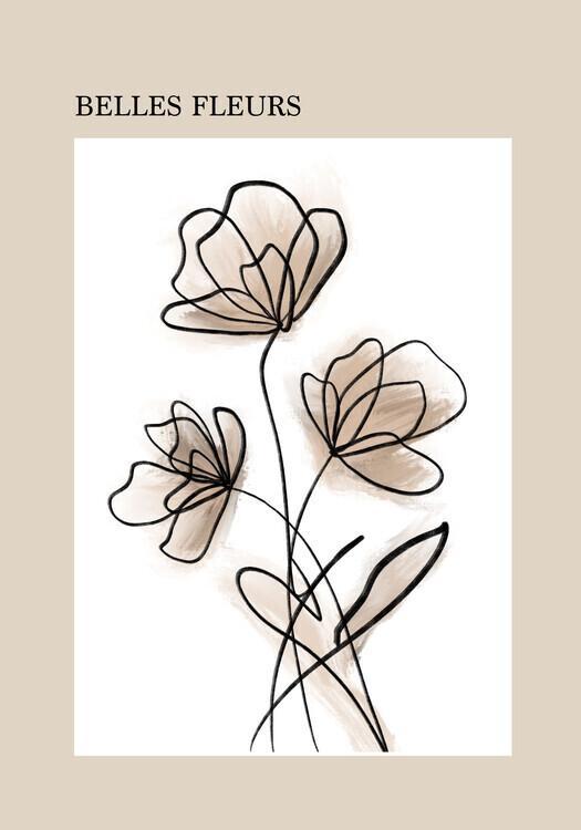Veronika Boulová Plakát, Obraz - Belles fleurs, Veronika Boulová, 26.7 × 40 cm