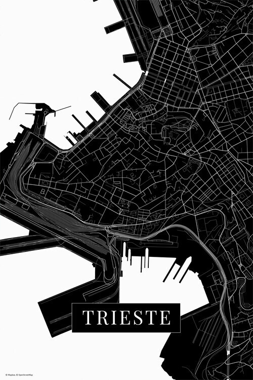 Europosters Plakát, Obraz - Terst black, 26.7 × 40 cm