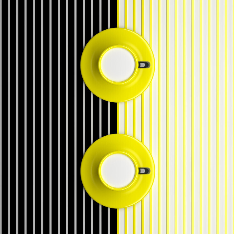 Antonyus Bunjamin (Abe) Plakát, Obraz - Mugs Pattern, Antonyus Bunjamin (Abe), 40 × 40 cm