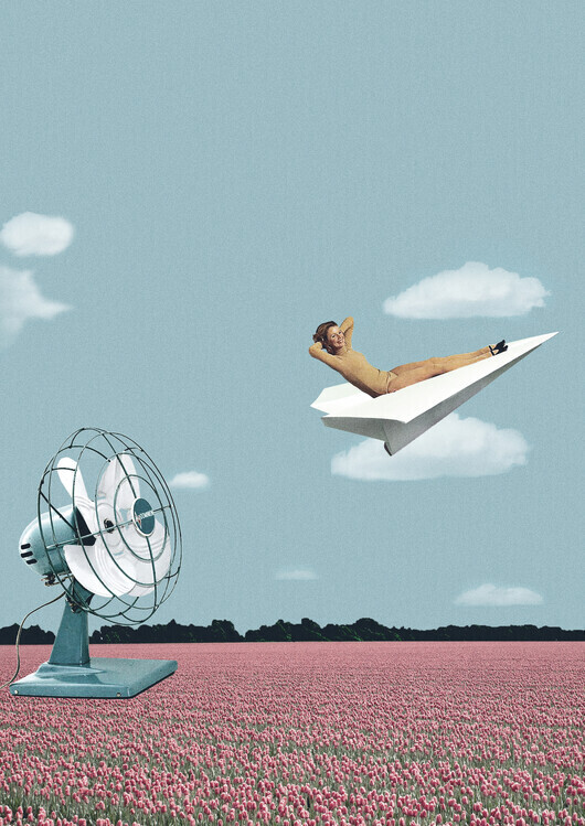 Maarten Léon Plakát, Obraz - Where the wind takes me, Maarten Léon, 30 × 40 cm