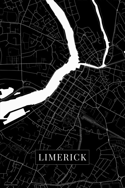 Europosters Plakát, Obraz - Limerick black, 26.7 × 40 cm