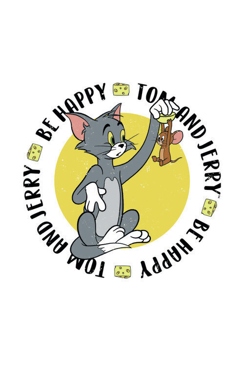 Europosters Plakát, Obraz - Tom& Jerry - Be Happy, 26.7 × 40 cm
