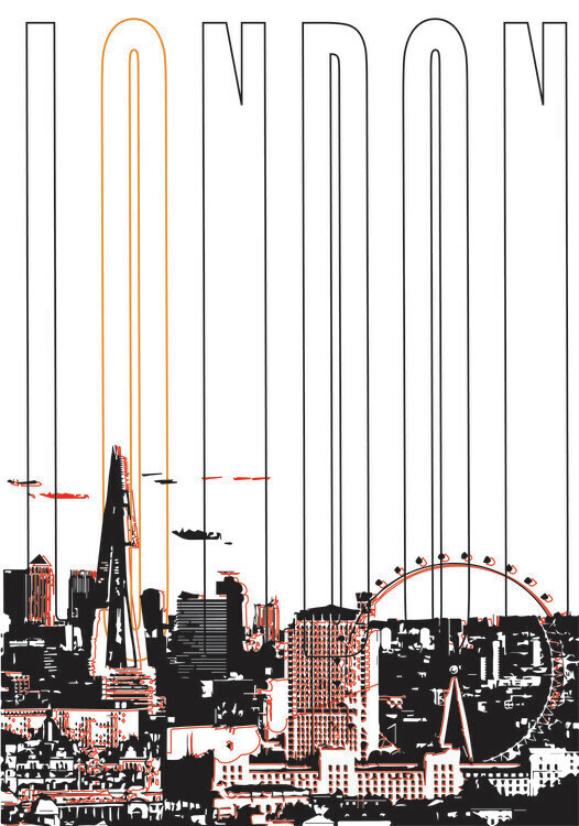 Martyna Wikiera Plakát, Obraz - London, Martyna Wikiera, 26.7 × 40 cm