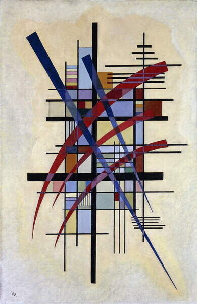 Wassily Kandinsky Plakát, Obraz - Zeichen mit Begleitung (1927), Wassily Kandinsky, 26.7 × 40 cm