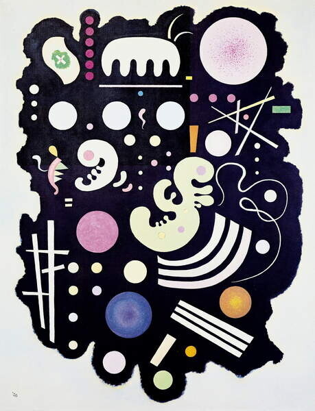 Wassily Kandinsky Plakát, Obraz - Variegated Black painting (1935), Wassily Kandinsky, 30 × 40 cm