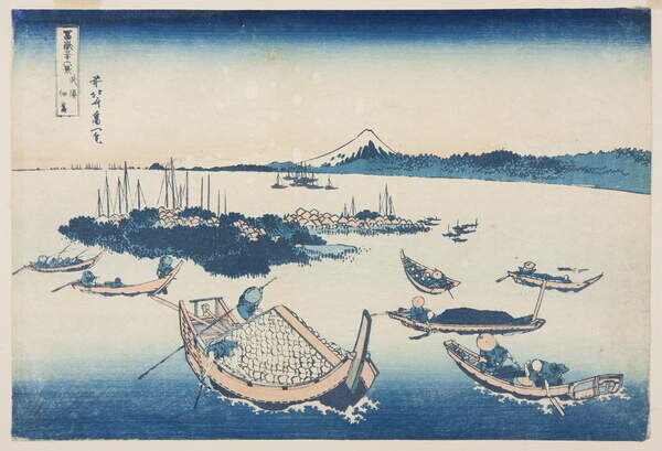 Hokusai, Katsushika Plakát, Obraz - Tsukuda-jima, Hokusai, Katsushika, 40 × 26.7 cm
