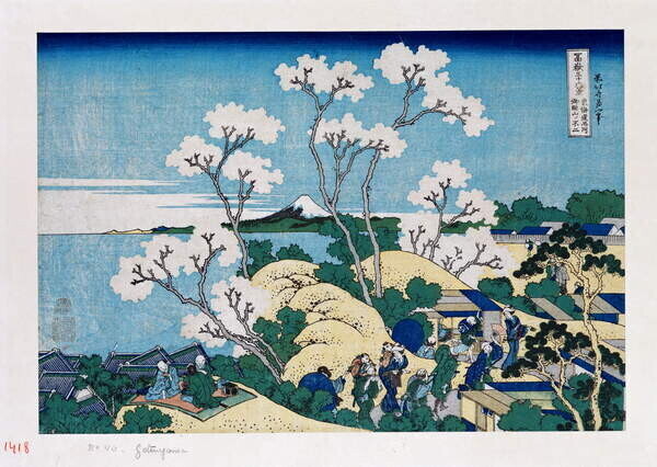 Hokusai, Katsushika Plakát, Obraz - Fuji from Gotenyama at Shinagawa on the Tokaido, Hokusai, Katsushika, 40 × 30 cm