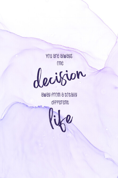Melanie Viola Plakát, Obraz - One decision away from a different life | floating colors, Melanie Viola, 26.7 × 40 cm