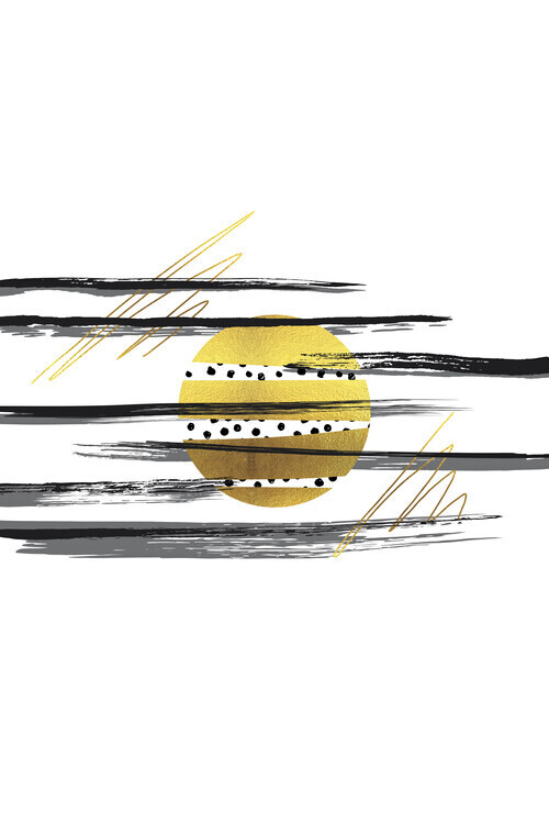 Melanie Viola Plakát, Obraz - Deco Lines No. 3 – Full Moon, Melanie Viola, 26.7 × 40 cm