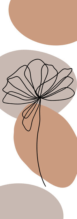 Veronika Boulová Plakát, Obraz - Colorful poppy, Veronika Boulová, 21.3 × 60 cm