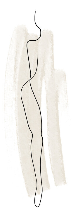 Veronika Boulová Plakát, Obraz - Body shape, Veronika Boulová, 21.3 × 60 cm
