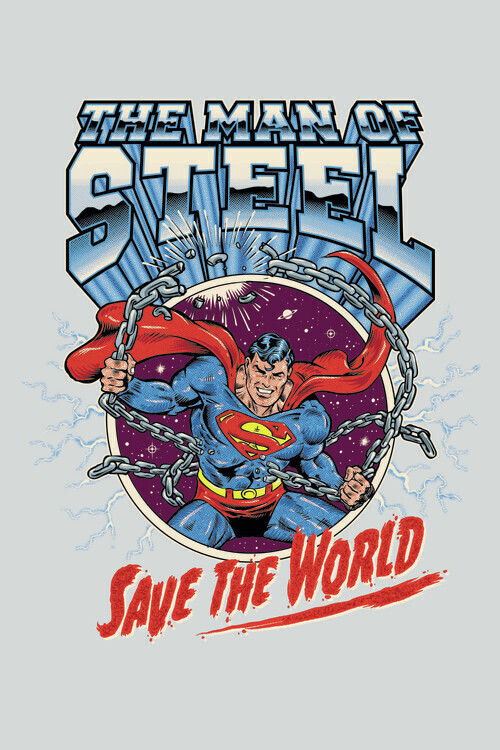 Europosters Plakát, Obraz - Superman zachraňuje svět, 26.7 × 40 cm