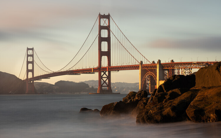 Ron Langager Plakát, Obraz - Golden Gate Bridge, Ron Langager, 40 × 26.7 cm