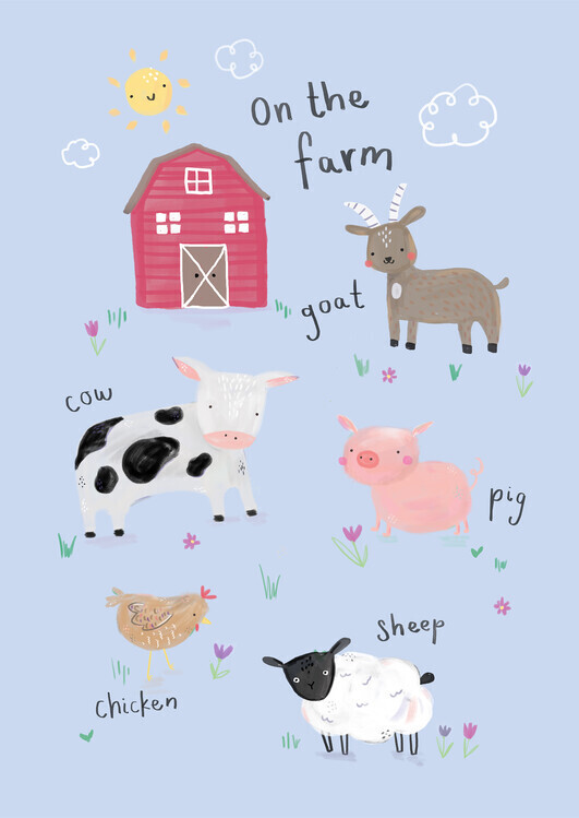 Laura Irwin Plakát, Obraz - On the Farm, Laura Irwin, 30 × 40 cm