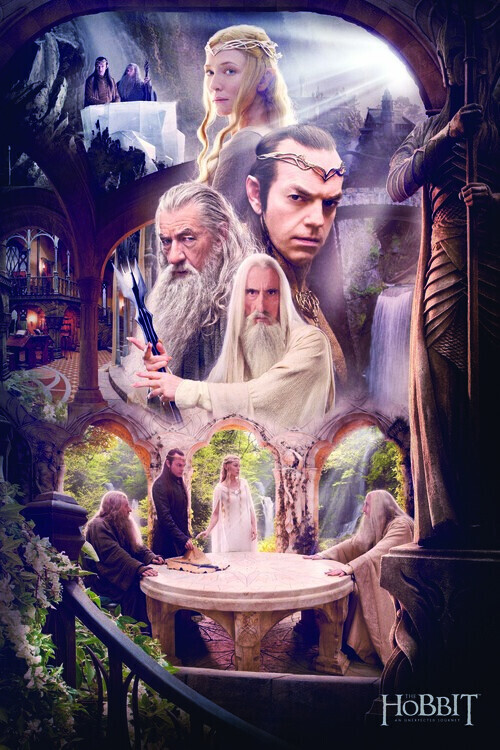 Europosters Plakát, Obraz - Hobbit - White Council, 26.7 × 40 cm