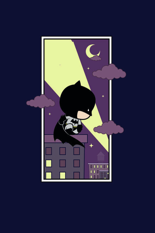 Europosters Plakát, Obraz - Batman - Chibi signal, 26.7 × 40 cm
