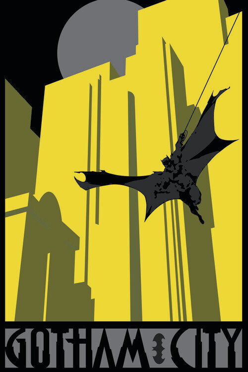 Europosters Plakát, Obraz - Batman - Gotham City, 26.7 × 40 cm