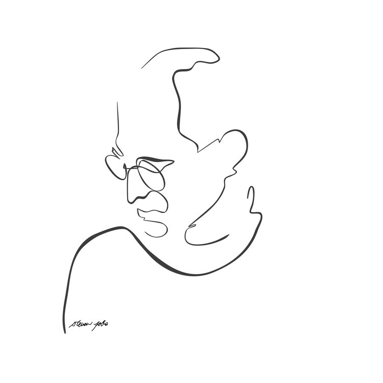 Hugo Jurčík Plakát, Obraz - Jobs, Hugo Jurčík, 40 × 40 cm