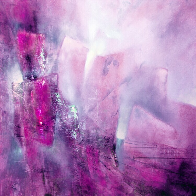 Annette Schmucker Plakát, Obraz - the bright side - pink with a hint of purple, Annette Schmucker, 40 × 40 cm