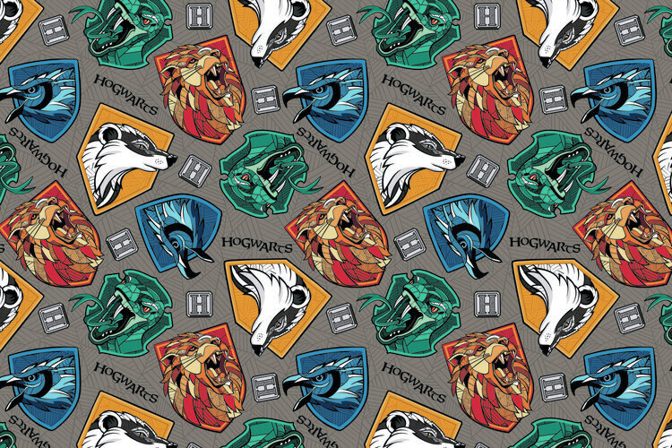 Europosters Plakát, Obraz - Harry Potter - Hogwarts crests, 40 × 26.7 cm