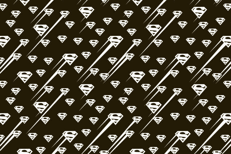 Europosters Plakát, Obraz - Superman - Black and white symbol, 40 × 26.7 cm