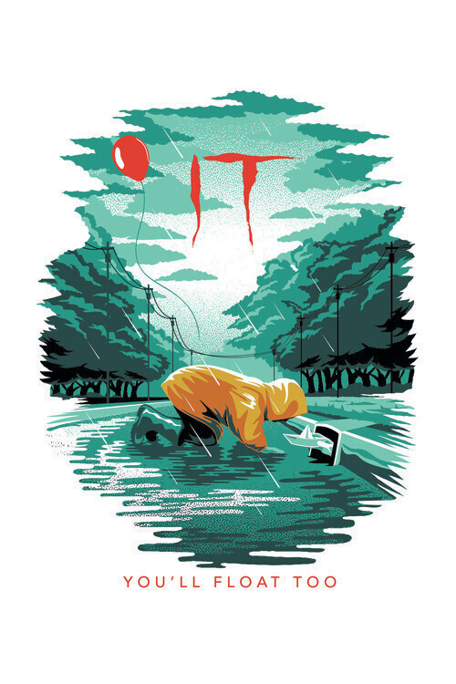 Europosters Plakát, Obraz - IT - You will float too, 26.7 × 40 cm
