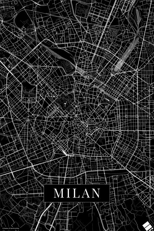 Europosters Plakát, Obraz - Milan black, 26.7 × 40 cm