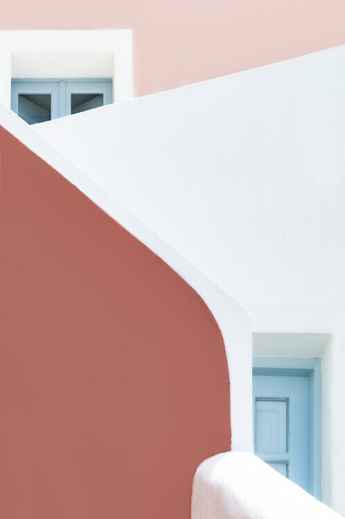 Linda Wride Plakát, Obraz - pastel pinks and blues, Linda Wride, 26.7 × 40 cm