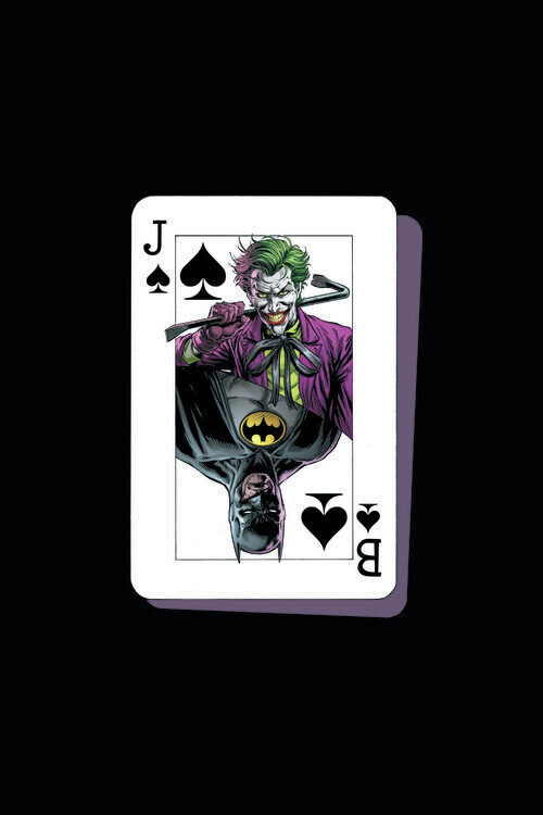 Europosters Plakát, Obraz - Joker vs Batman card, 26.7 × 40 cm