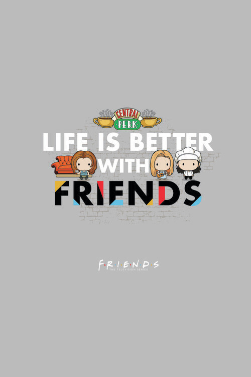 Europosters Plakát, Obraz - Friends - Life is better, 26.7 × 40 cm